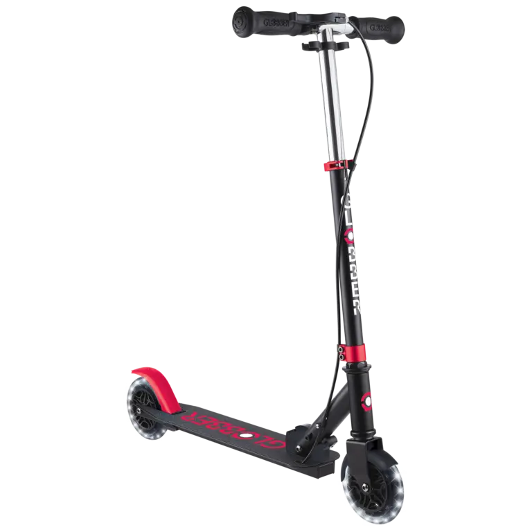 Globber Flow Element Junior Luces Rojo – Patinete 2 Ruedas +3 Años con Luces