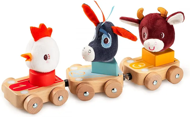 Granja coches de madera guirnalda - 83295 Lilliputiens