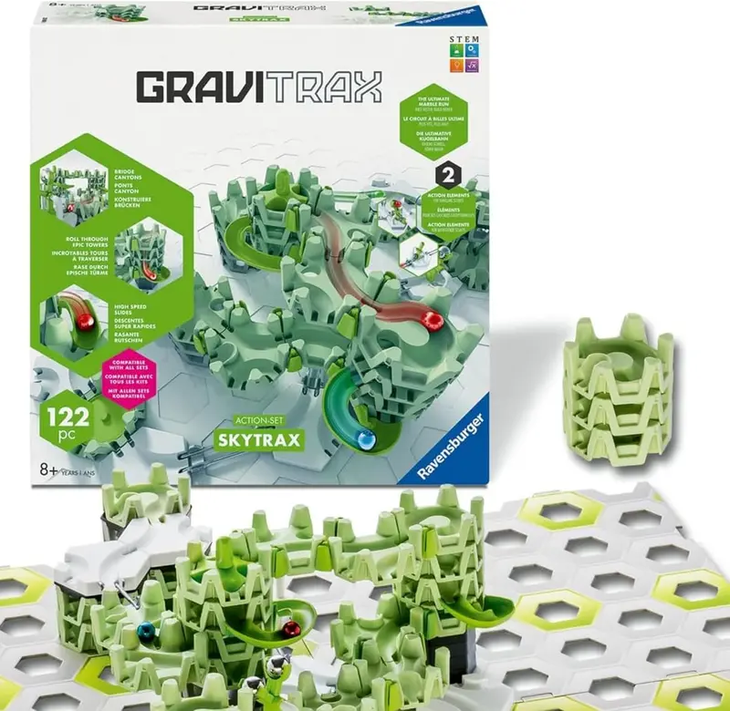 GraviTrax Action-Set Santorini Skytrax - Expansion Pistas Canicas STEM 8+ Anos - Ravensburger