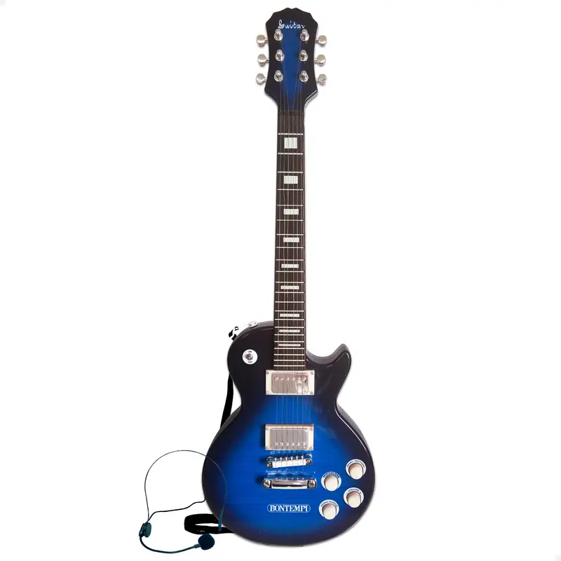 Guitarra eléctrica de juguete rock 68,5 cm con micrófono Bontempi