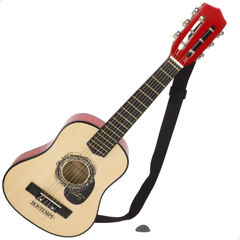 Guitarra juguete clásica de madera 75 cm con correa Bontempi