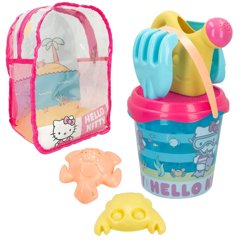 Hello Kitty Set cubo playa con accesorios y mochila transporte