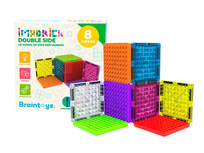 Imanix IMABRICK DOUBLE SIDE 8 piezas magnéticas - Braintoys