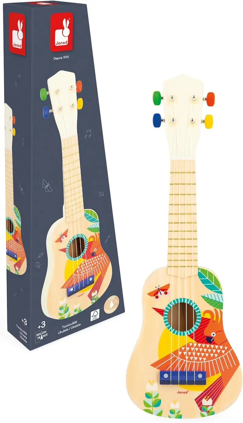 Instrumento Musical Ukelele de madera Gioia - Janod 07652