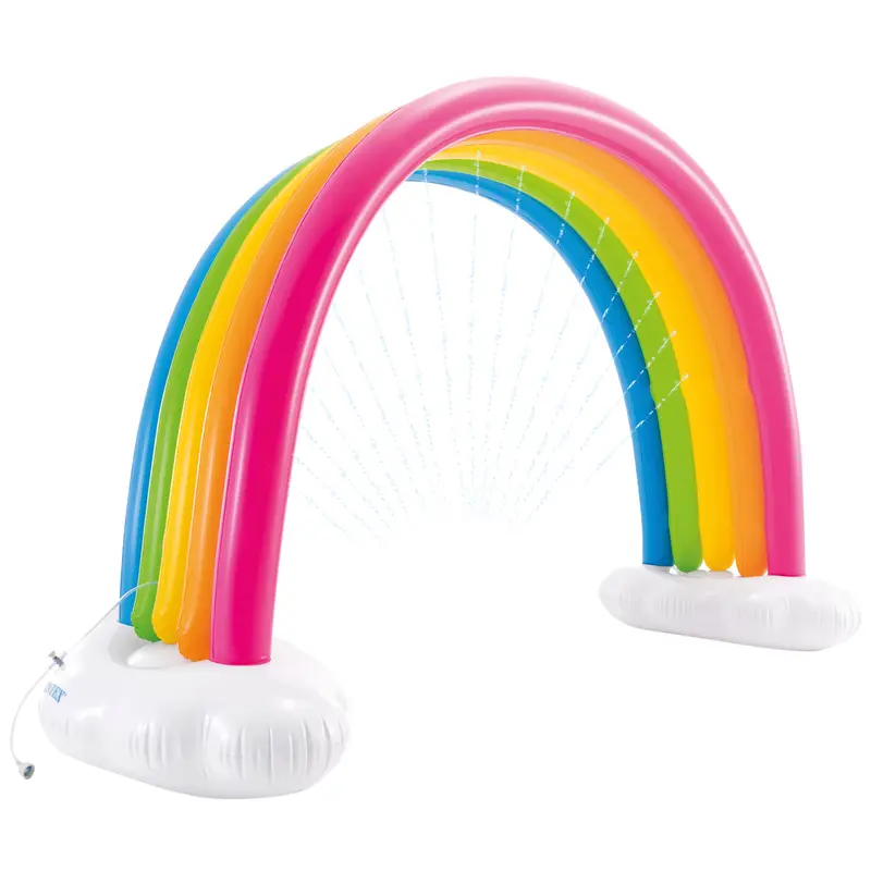INTEX Arcoíris gigante inflable con spray 300x109x180 cm