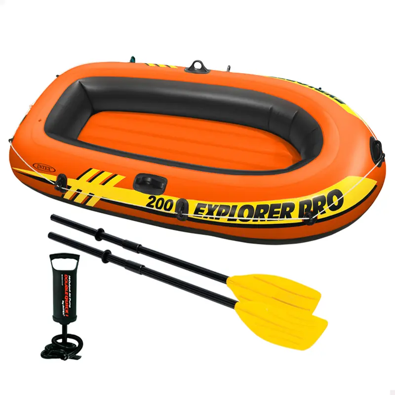 INTEX Barca hinchable explorer pro 200 con remos e hinchador