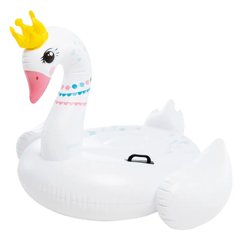 INTEX Flotador piscina cisne con asas 142x137x99 cm