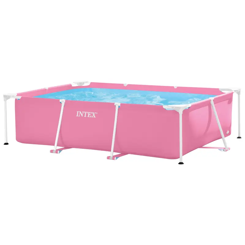 INTEX Piscina desmontable Small Frame rosa 220x150x60 cm - 1.662 l