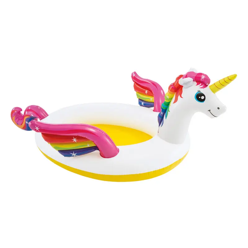 INTEX Piscina unicornio hinchable multicolor con pulverizador