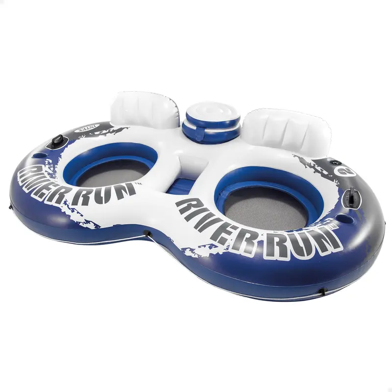 INTEX Rueda hinchable doble River Run 2 con nevera 243x157 cm