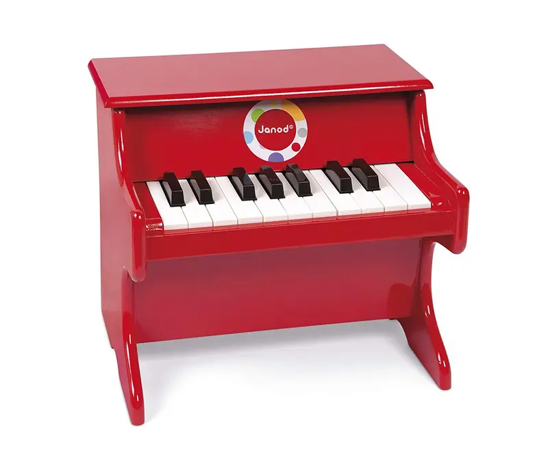 Janod Confetti, Piano de Madera Rojo - Juratoys J07622