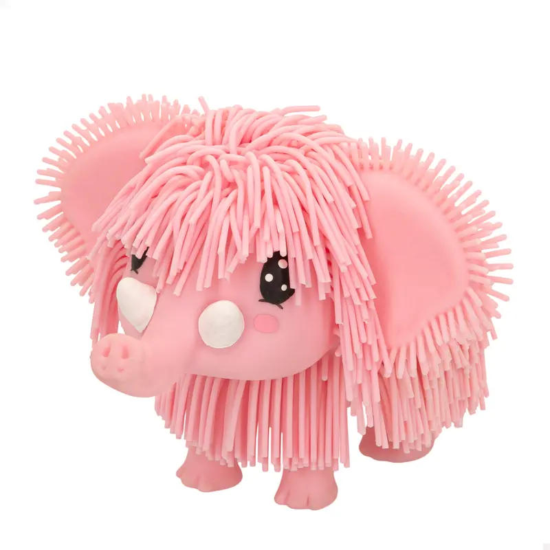 Jiggly Pets Elefante de juguete andador c/música y sonido rosa