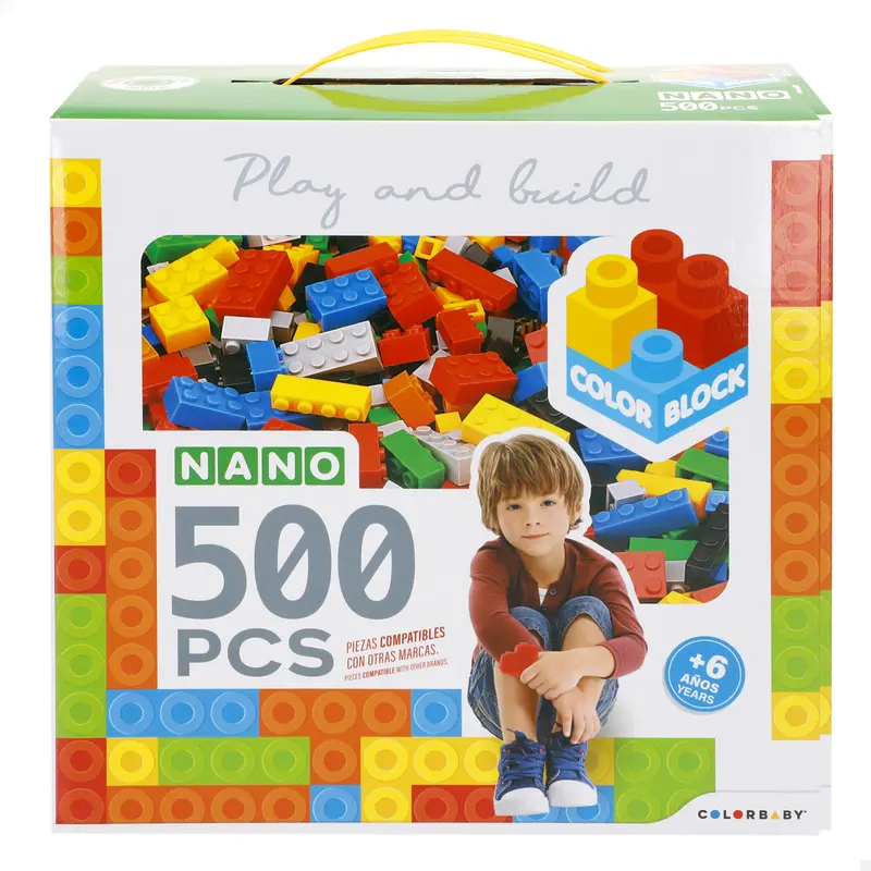 Juego bloques de construcción 500 piezas Nano Color Block