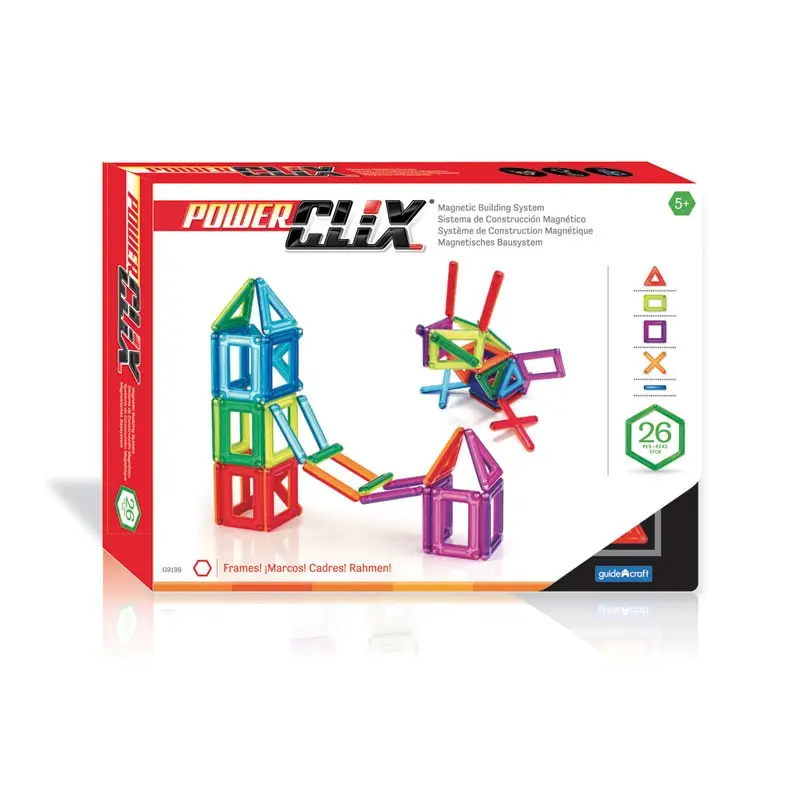 Juego Construcción Magnética Power Clix 26 Piezas Guidecraft | STEM