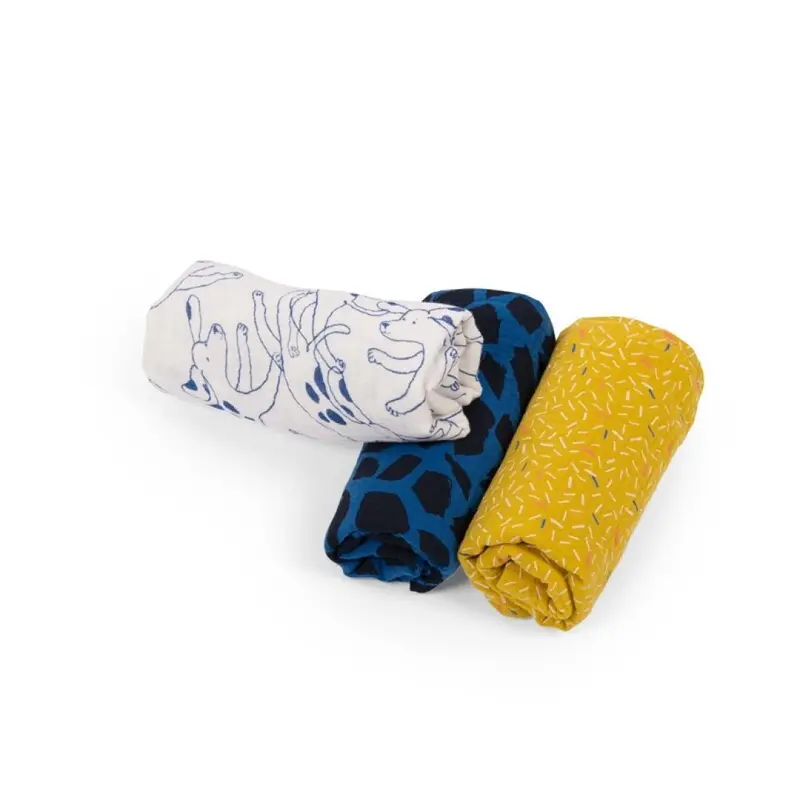 Juego de 3 muselinas Puce & Pilou