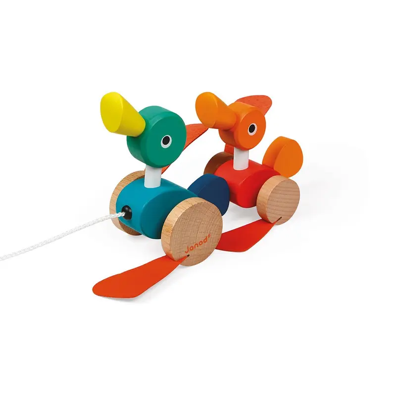 Juego de arrastre patos para pasear de madera - Janod J08211