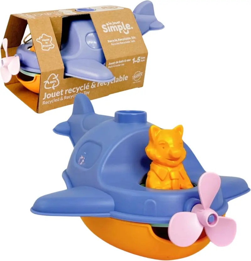 Juego de Baño - Barco Hidroavión Azul - Le Jouet Simple 13111