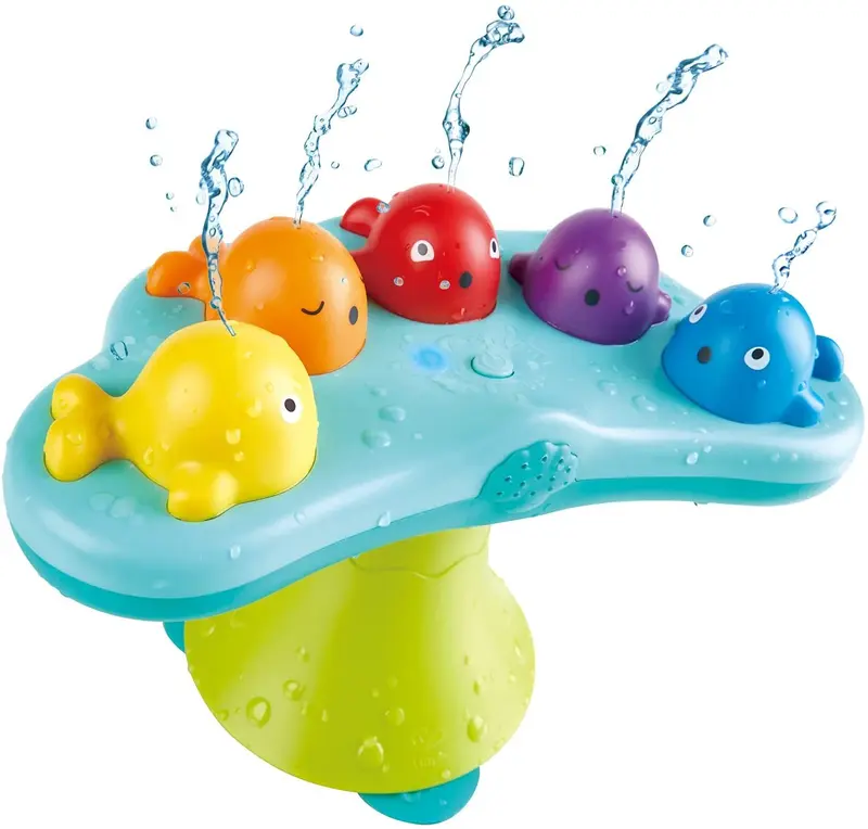 Juego de baño fuente musical de ballenas - Hape