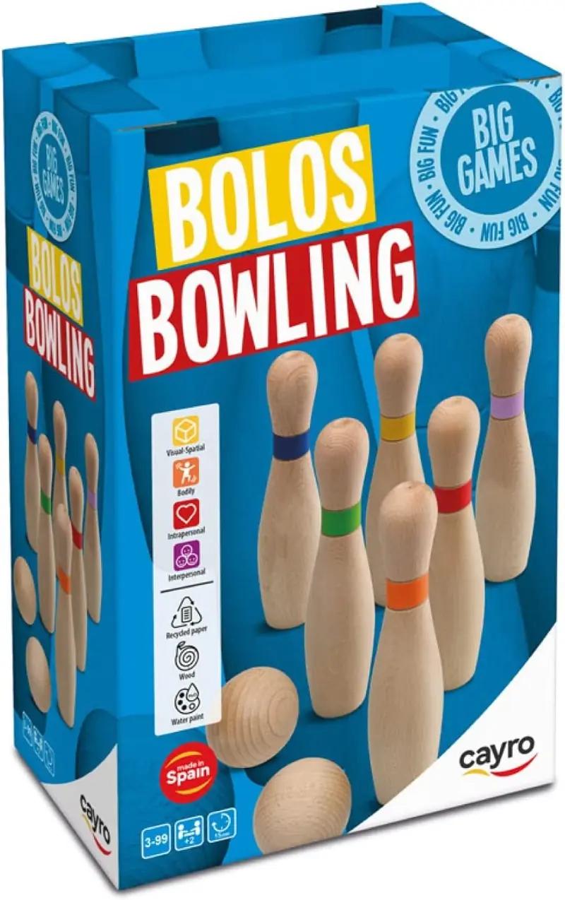 Juego de bolos de madera infantil - Cayro 148