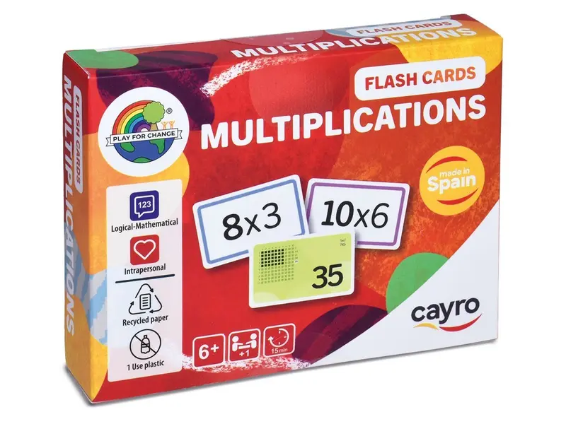 Juego de cartas de multiplicaciones Flashcards - Cayro 5510