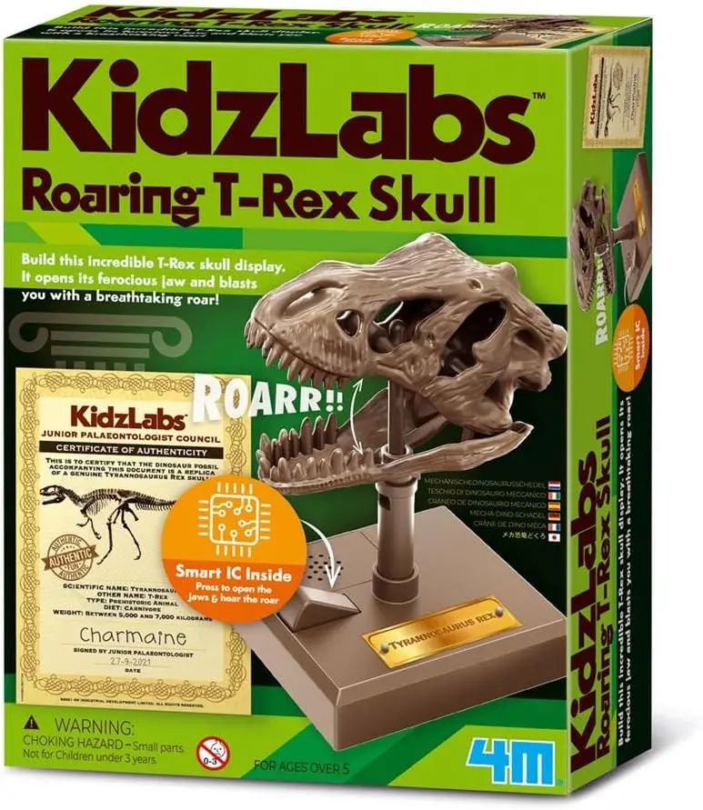 Juego de Ciencia Dinosaurios - Roaring T-Rex Skull - 4M