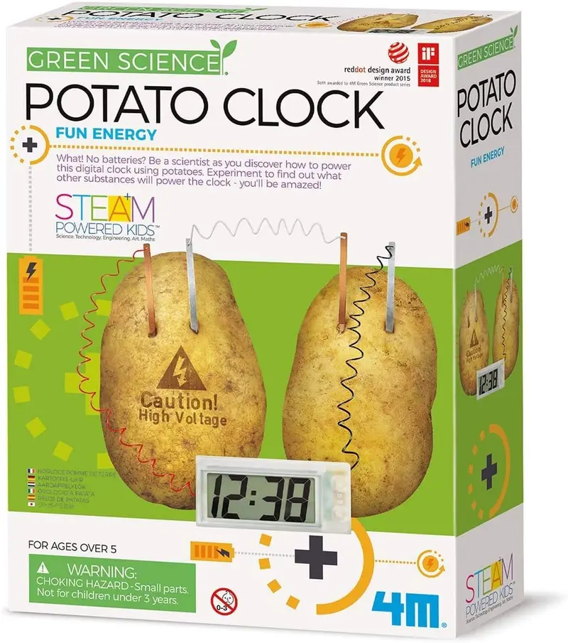 Juego de ciencia reloj de patata - 4M 303275
