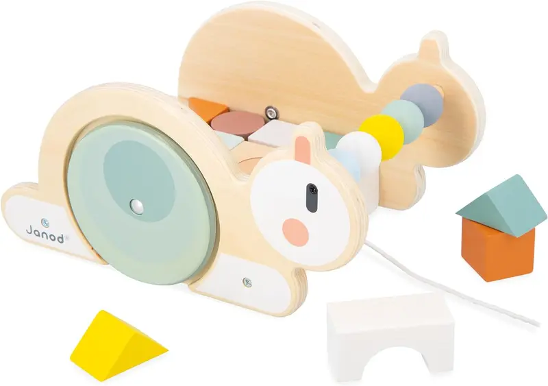 Juego de construcción Carrito de Cubos de Caracol - Sweet Cocoon - Janod 04054