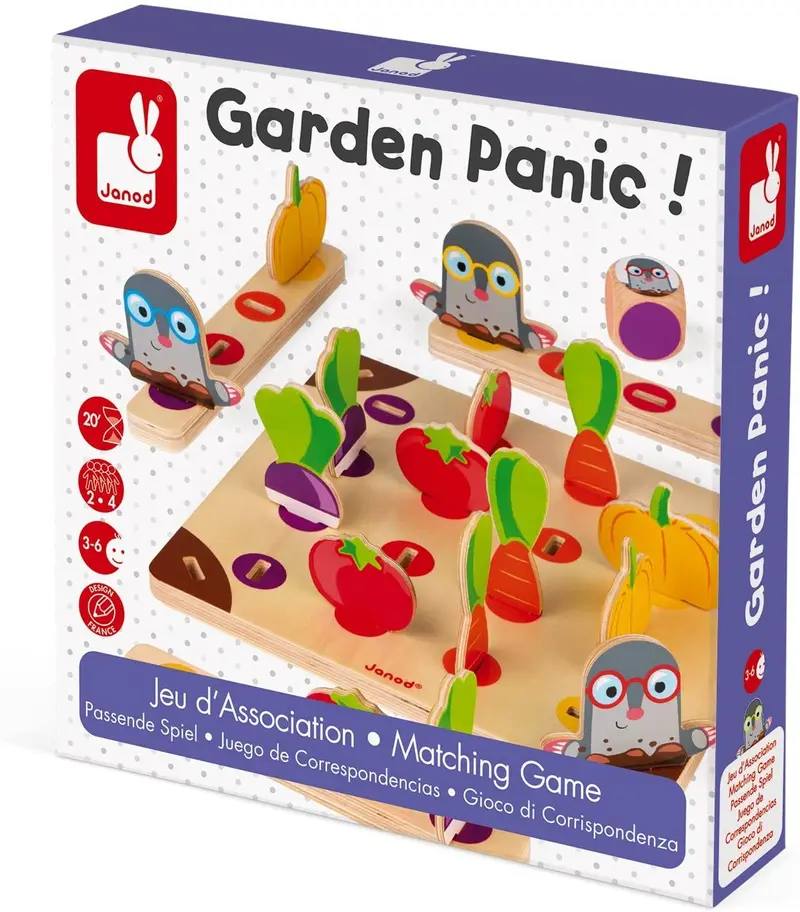 JUEGO DE CORRESPONDENCIA GARDEN PANIC - Janod