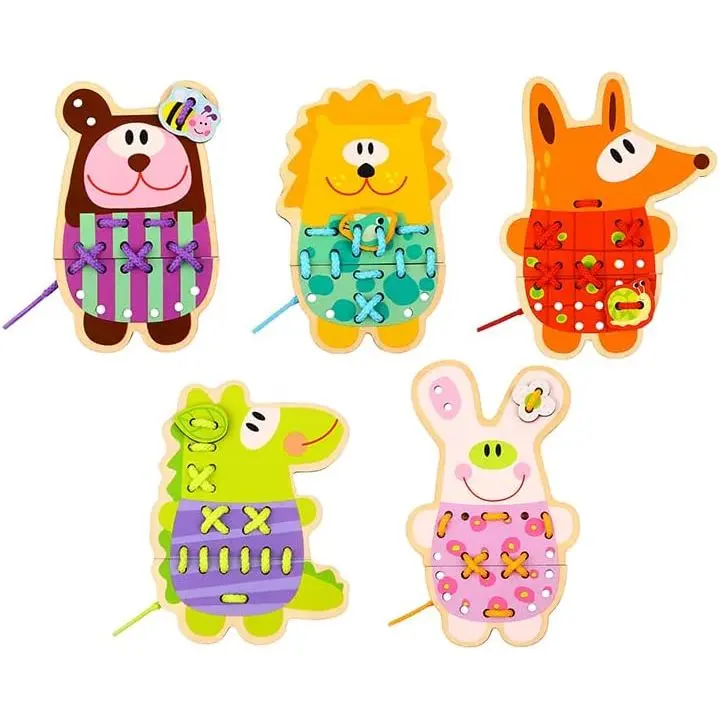 Juego de Costura de Animales Madera