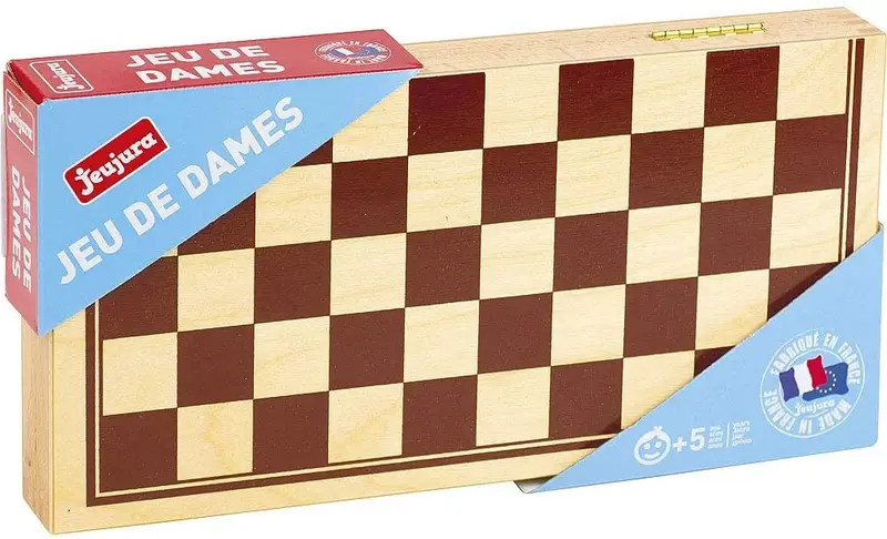 Juego de Damas de Madera Vilac | Tablero Plegable | +5 Años