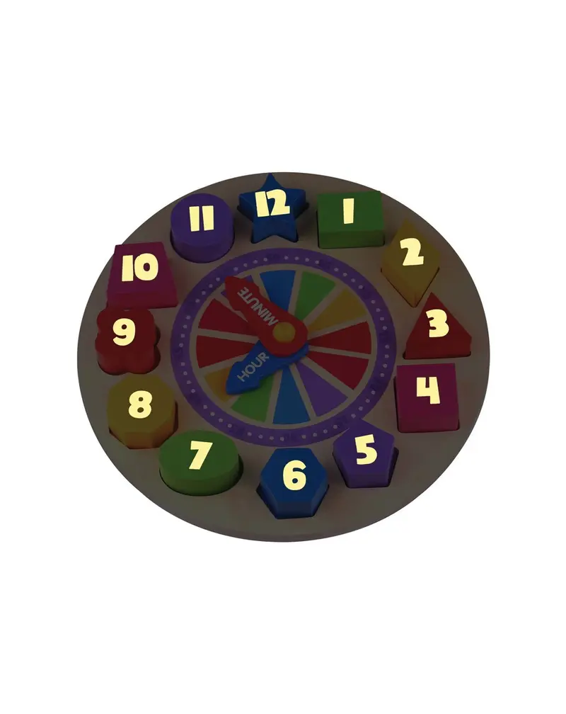 Juego de encaje aprende las horas brilla en la oscuridad - Andreu Toys