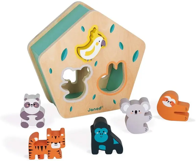 Juego de encaje, caja de formas animales - Janod J08612