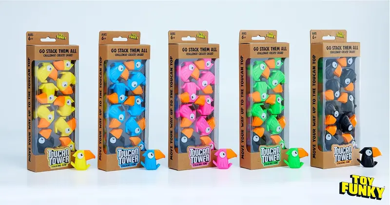 Juego de Equilibrio -Torre para Apilar 9 Piezas - Tucán Tower - Toy Funky