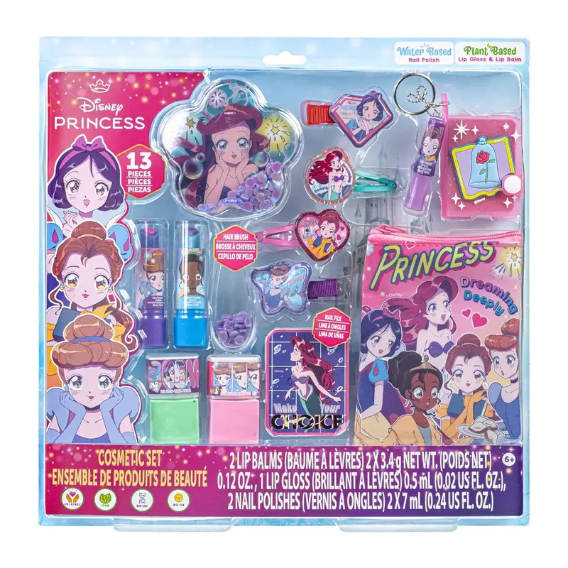 Juego de Esmaltes y Brillos Labiales Disney Princess