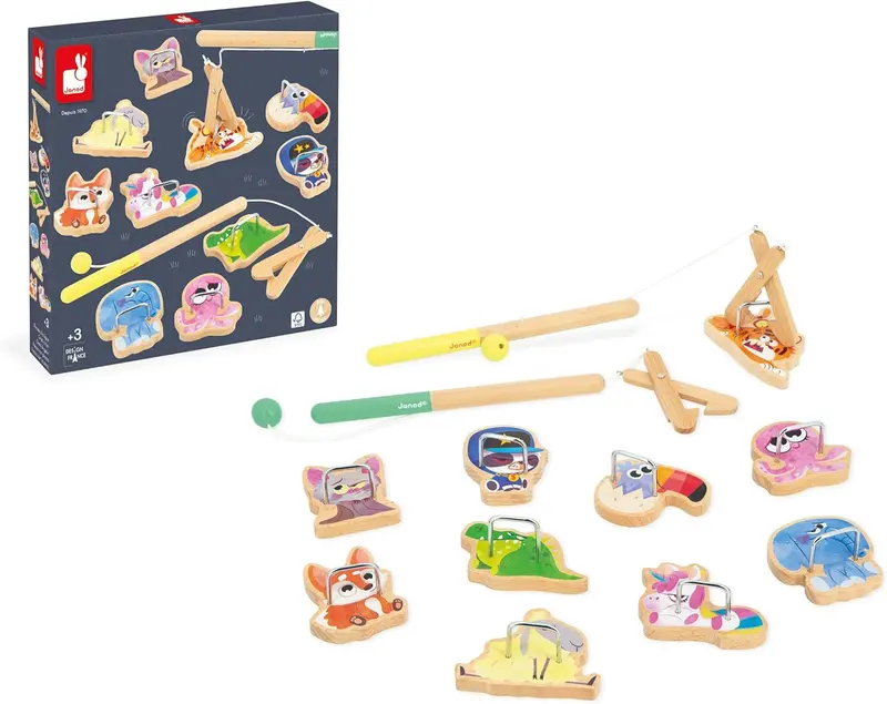 Juego de Habilidad Atrapa animales con pinzas - Alicates de Línea Applepop - Janod 03352