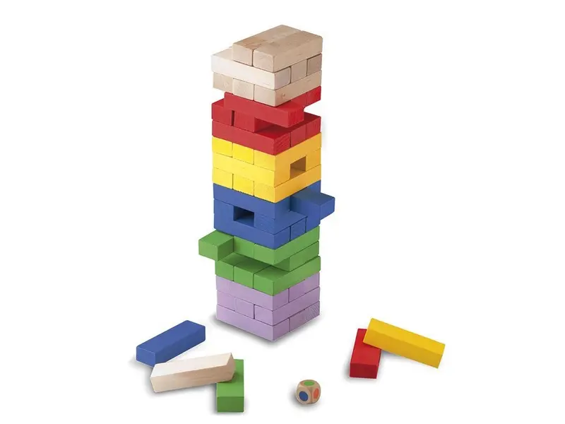 Juego de habilidad torre de madera block - block - cayro 859