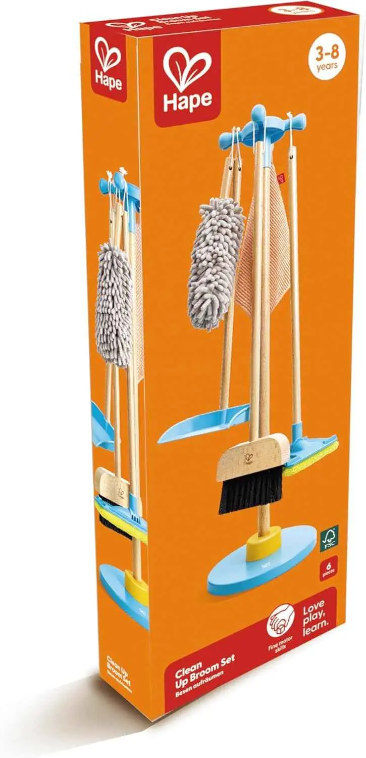 Juego de Limpieza con Escoba Hape E3055 – 6 Piezas