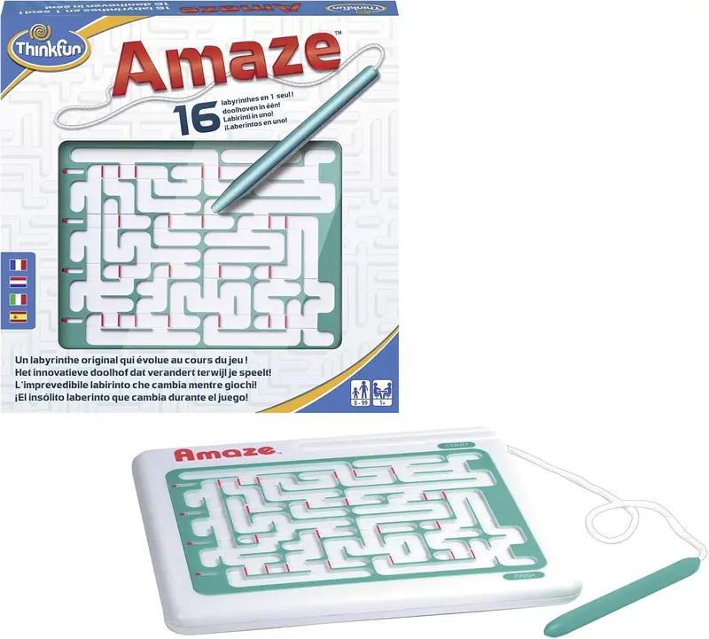 Juego de Lógica Laberinto Amaze - 16 laberintos - Think Fun