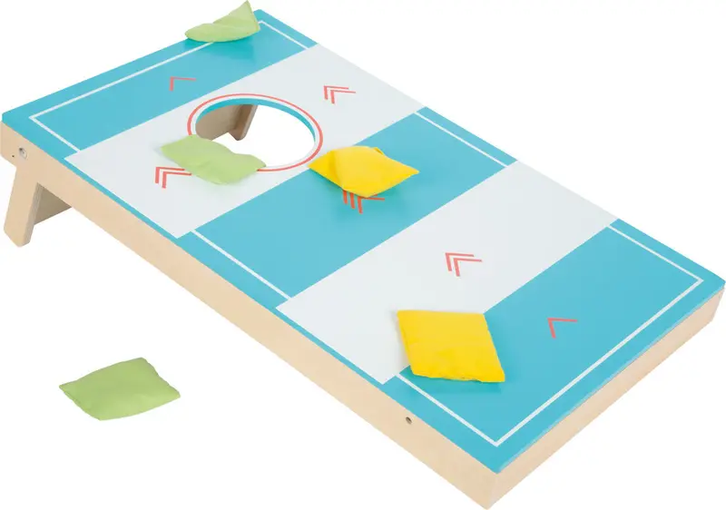 Juego de madera 2 en 1 de lanzamiento de Sacos cornhole y hockey - Small foot 12481