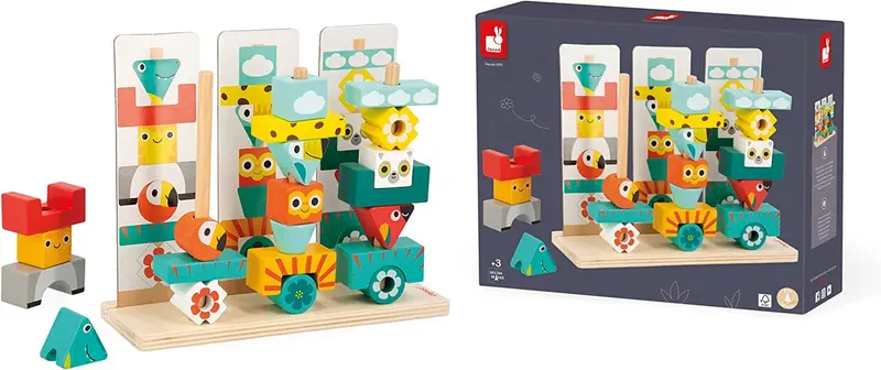 Juego de madera para apilar Tótem Tropik - Janod J08279