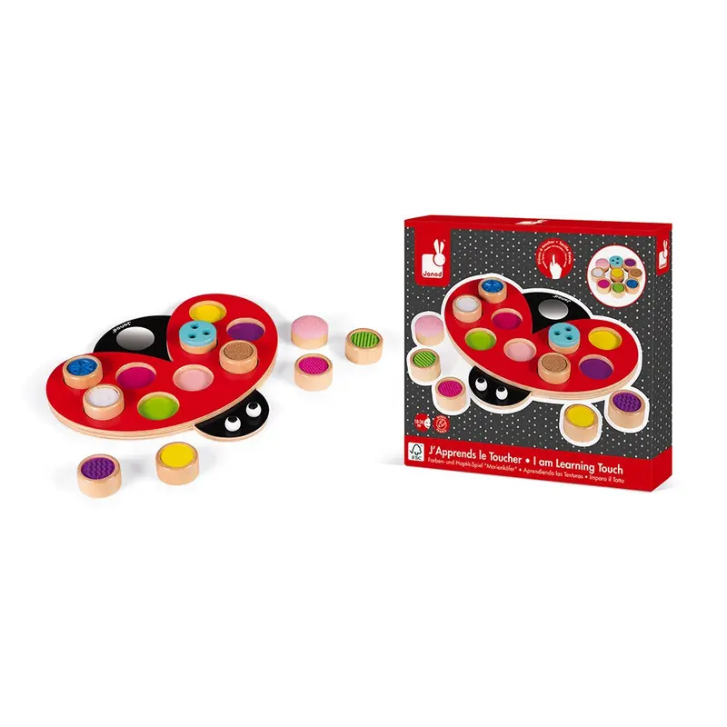 Juego de madera para aprender las texturas - janod 05317