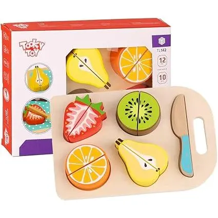 Juego de Madera para Cortar Frutas 10 Piezas