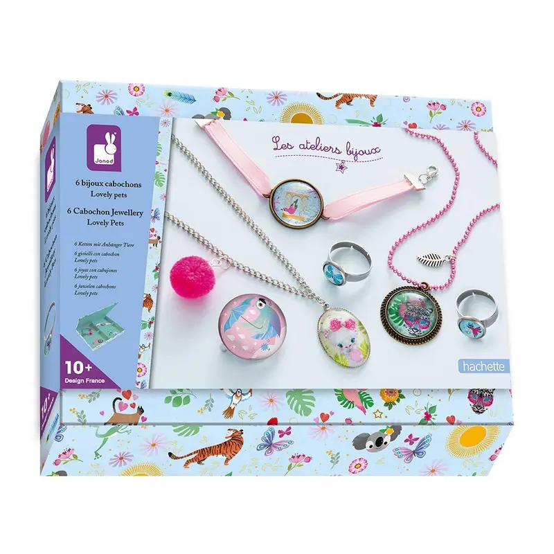 Juego de manualidades crea tus joyas cabuchones Lovely pets - Janod J07908
