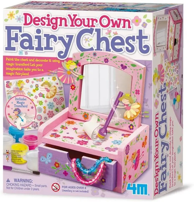 Juego de manualidades diseña tu propio cofre de hadas - 4M 02738