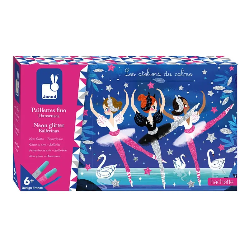 Juego de manualidades kit creativo purpurina fluorescente bailarinas - Janod J07945