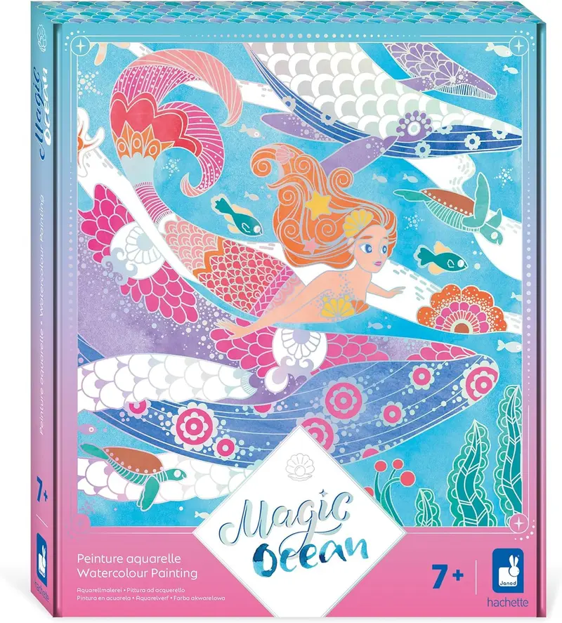 Juego de Manualidades - Magic Ocean - Pintura en acuarela - Janod 09107