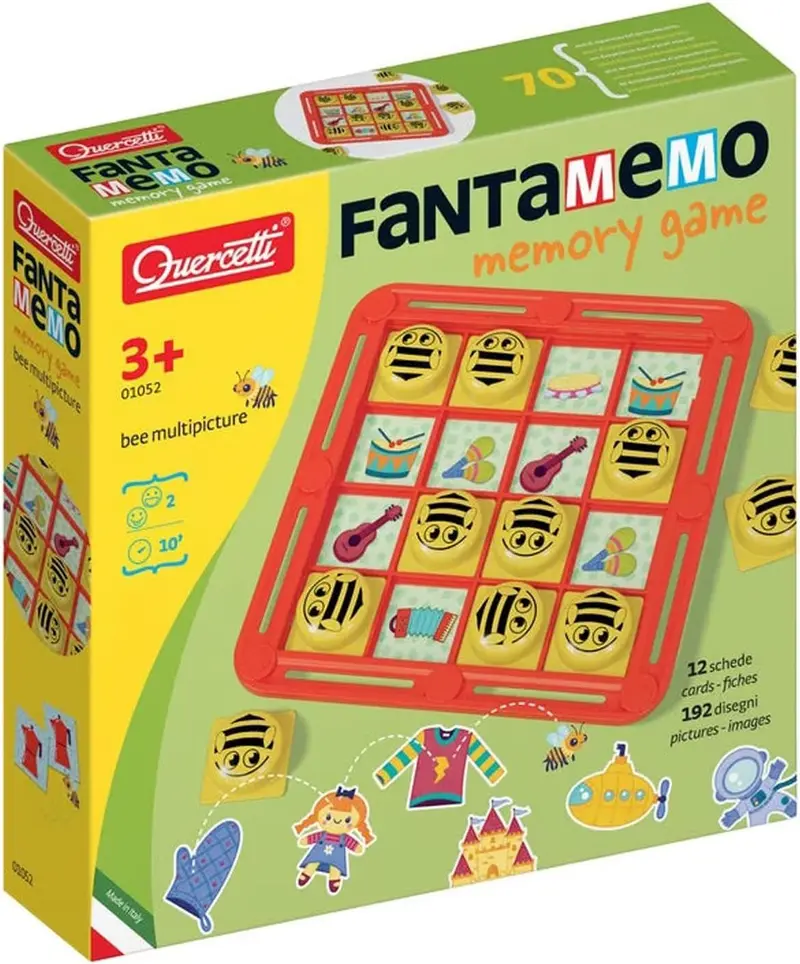 Juego de Memoria FantaMemo Bee Multipicture para Niños – Quercetti 01052
