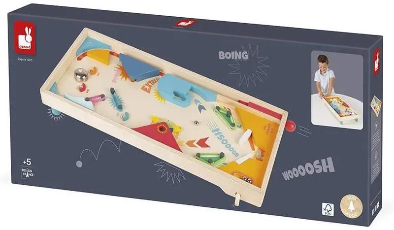 Juego de mesa Pinball | Madera | Juego de habilidad - Janod J02088