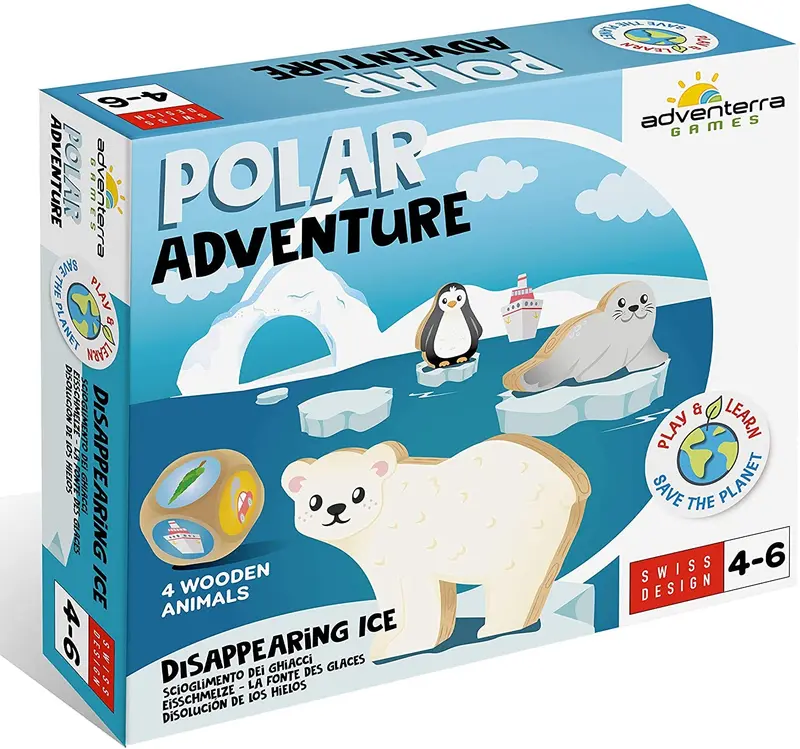Juego de mesa polar adventure, cambio climático - Adventerra games POADV03