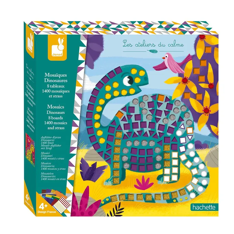 Juego de mosaicos diseño dinosaurios - janod j07903